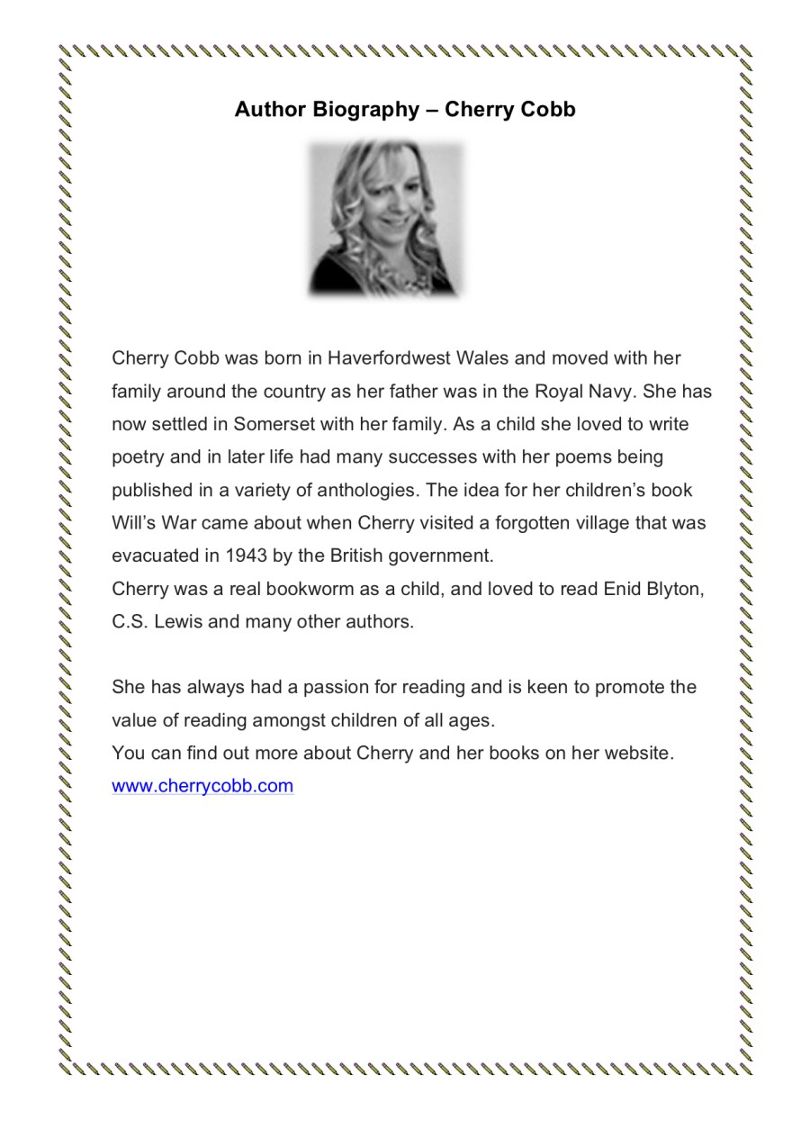 Author Biography – Cherry Cobb
